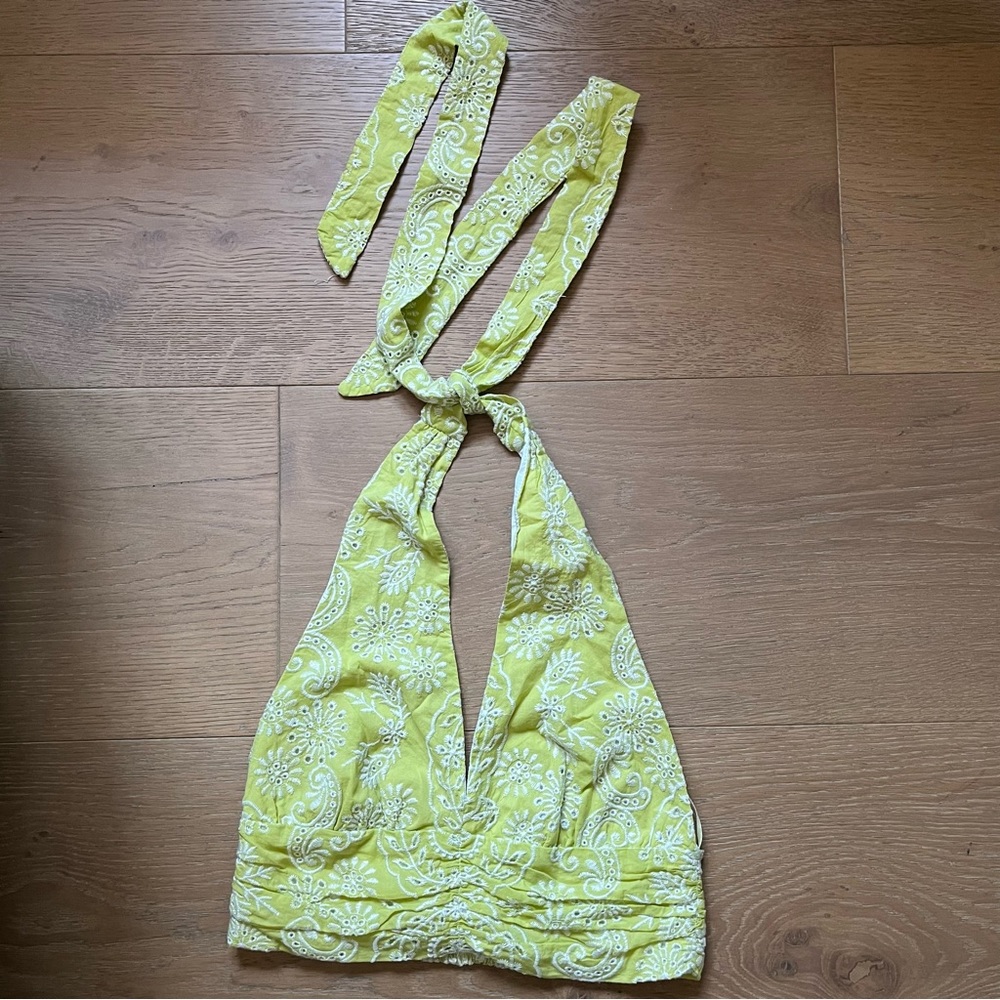 Yellow embroidered top - Kasia